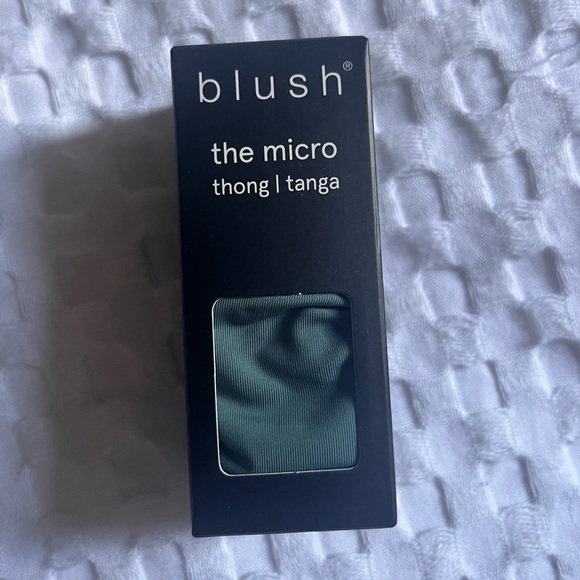 FREE W/ BUNDLE Blush Microfiber thong in Juniper NEW - Picture 4 of 7